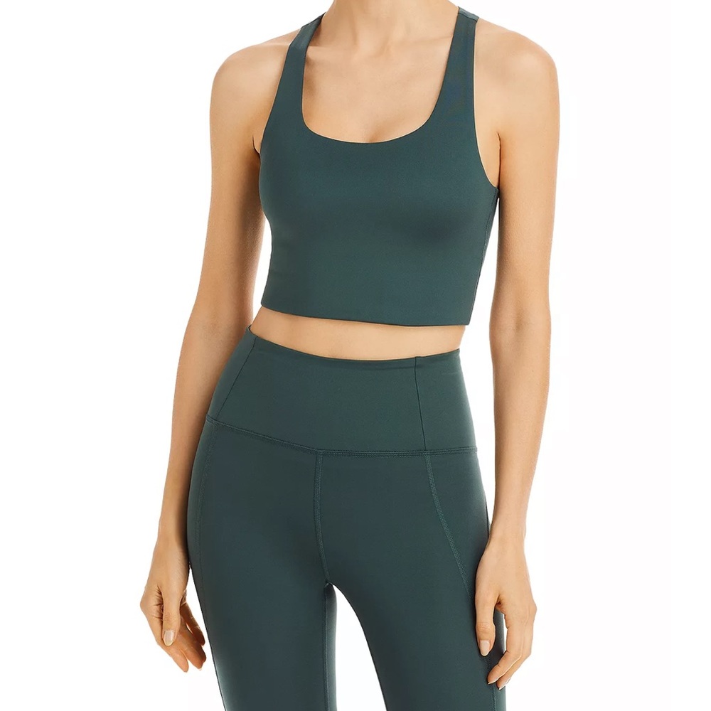 Girlfriend Collective Paloma Bra and Matching Leggings Color Moss